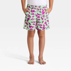 Boys' Thunder Bolt Trunk Swim Shorts - Cat & Jack™ Vibrant Green/Purple XS