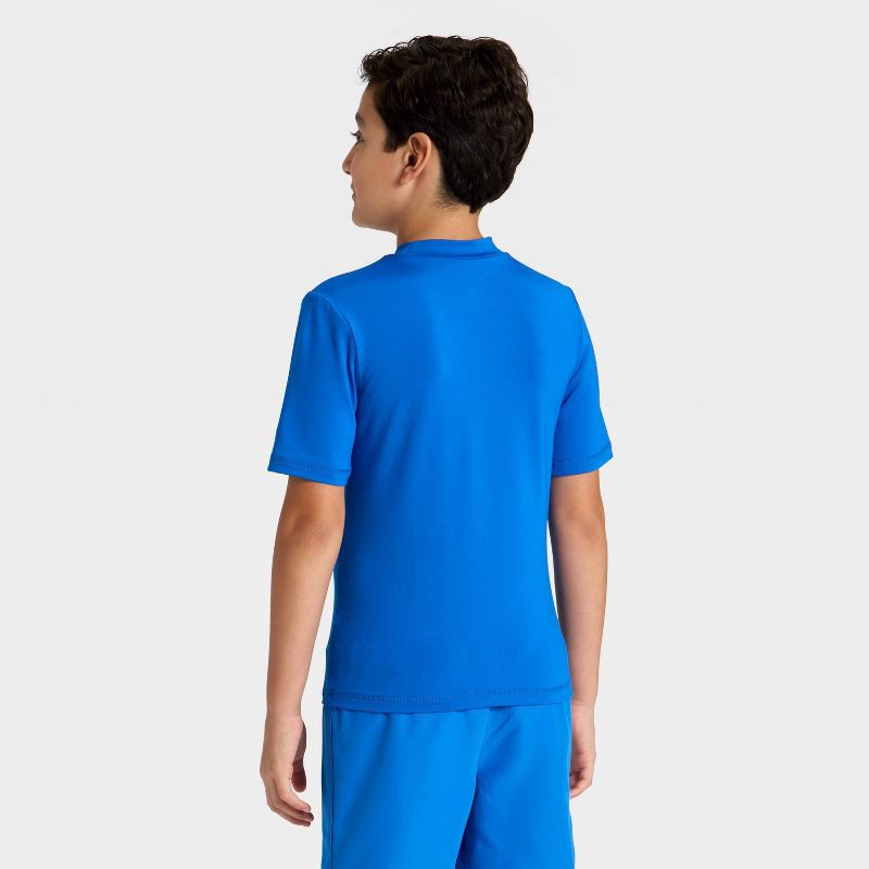 slide 2 of 3, Boys' Rash Guard Top - Cat & Jack™ Blue XS, 1 ct