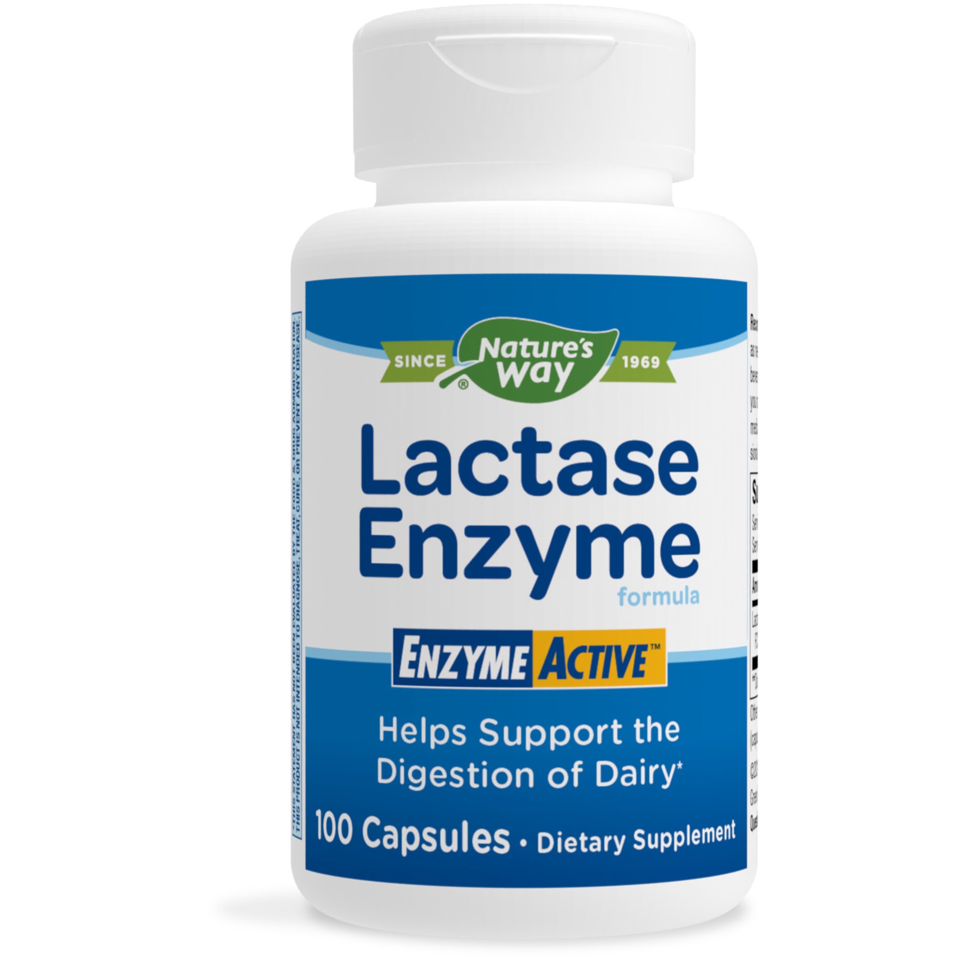 slide 1 of 1, Nature's Way Enzyme Active Lactase Enzyme 100 Capsules, 100 ct