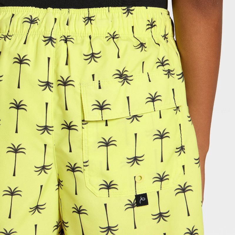 slide 3 of 3, Boys' Palm AOP Trunk - art class™ Fresh Lime/Black S, 1 ct