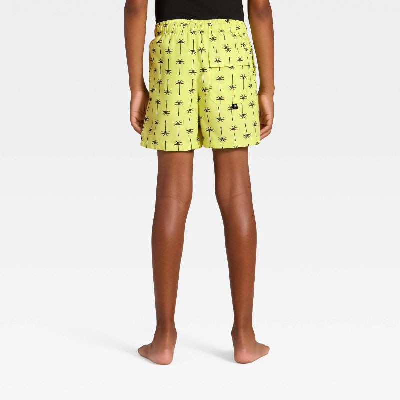 slide 2 of 3, Boys' Palm AOP Trunk - art class™ Fresh Lime/Black XL, 1 ct