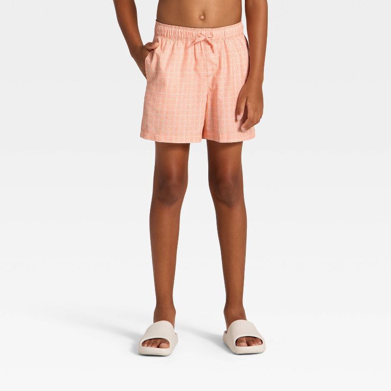 slide 1 of 3, Boys' Swim Shorts - art class™ Pink M, 1 ct