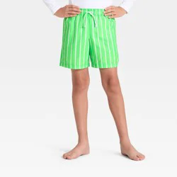 Boys' Pinstripe Trunk Swim Shorts - Cat & Jack™ Green XL