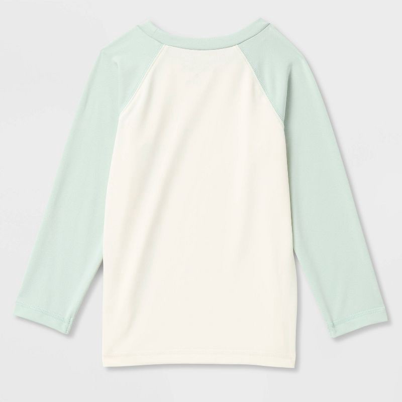 slide 2 of 3, Toddler Long Sleeve Colorblock Swim Rash Guard Top - Cat & Jack™ Green 5T, 1 ct