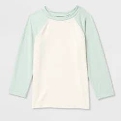 Toddler Long Sleeve Colorblock Swim Rash Guard Top - Cat & Jack™ Green 5T