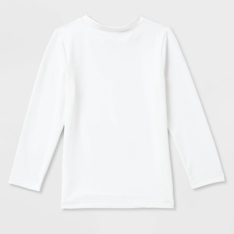 slide 2 of 3, Toddler Long Sleeve Solid Swim Rash Guard Top - Cat & Jack™ White 5T, 1 ct