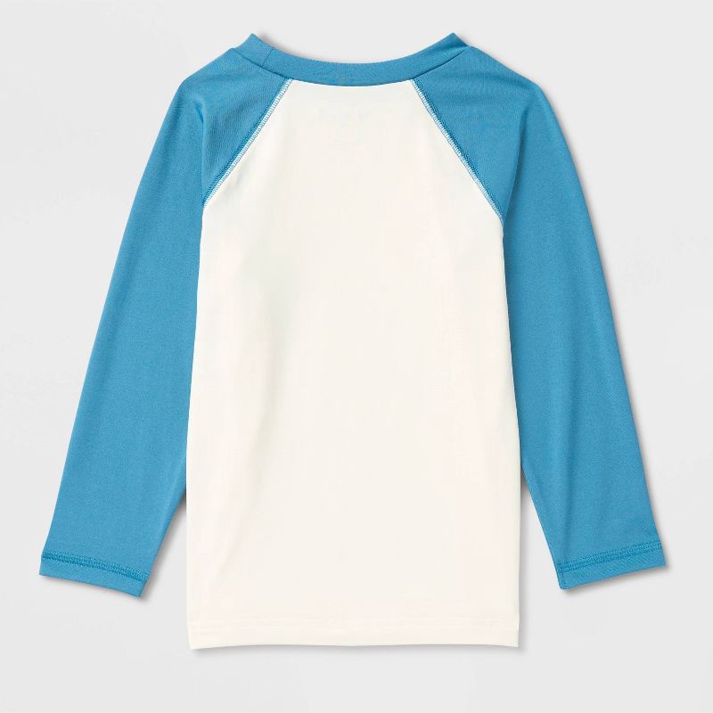 slide 2 of 3, Baby Long Sleeve Colorblock Swim Rash Guard Top - Cat & Jack™ Blue 12M, 1 ct