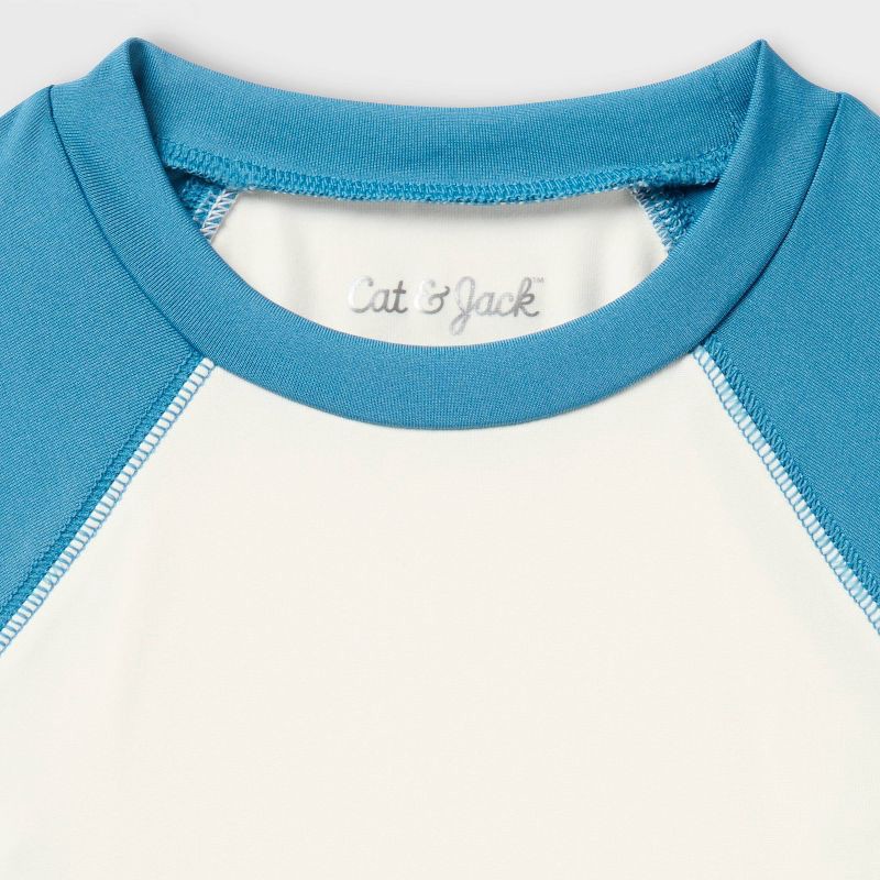 slide 2 of 3, Toddler Long Sleeve Colorblock Swim Rash Guard Top - Cat & Jack™ Blue 3T, 1 ct