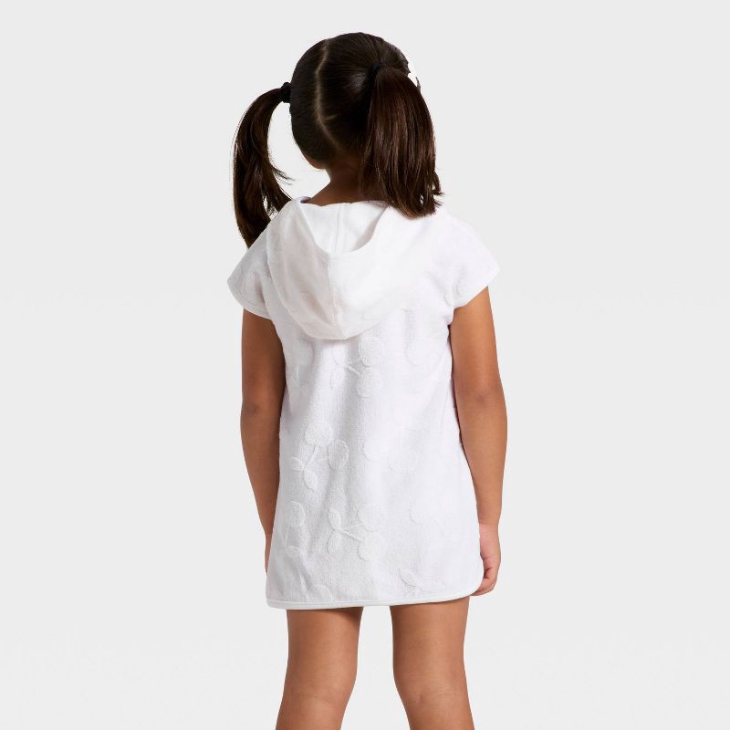 slide 2 of 3, Infant Girls' Cherry Embossed Swim Cover Up Dress - Cat & Jack™ White 18M, 1 ct