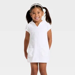 Toddler Girls' Cherry Embossed Swim Cover Up Dress - Cat & Jack™ White 5T