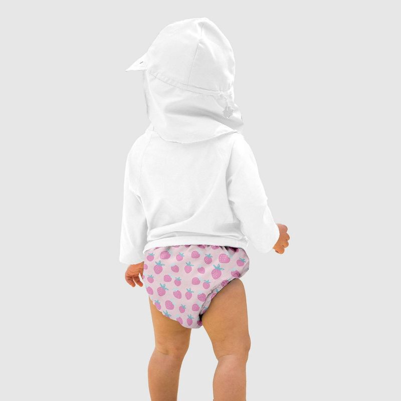 slide 3 of 3, Green Sprouts Baby Eco Pull-up Reusable Swim Diaper Sweet Strawberries - Pink 6M, 1 ct