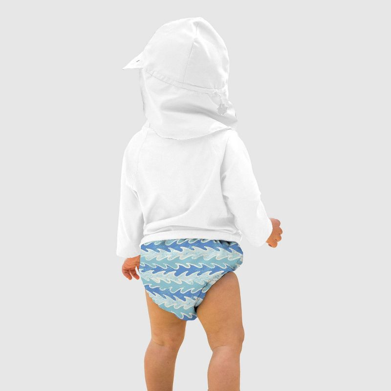 slide 3 of 3, Green Sprouts Baby Eco Pull-up Reusable Swim Diaper - Light Blue 12M, 1 ct