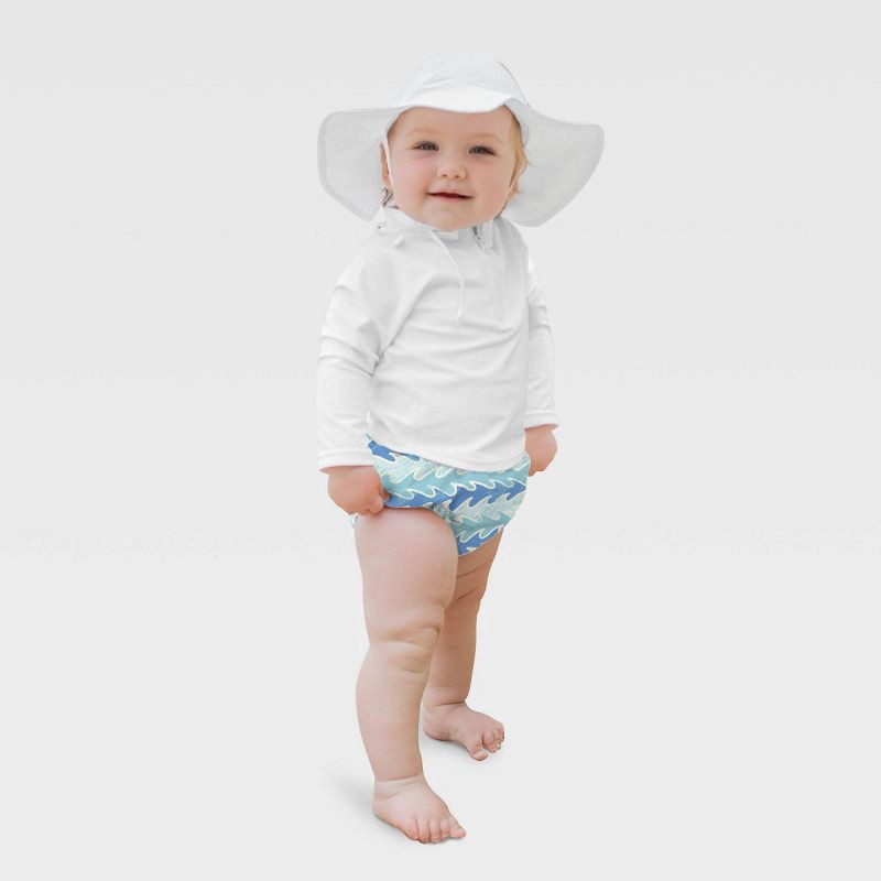 slide 2 of 3, Green Sprouts Baby Eco Pull-up Reusable Swim Diaper - Light Blue 18M, 1 ct