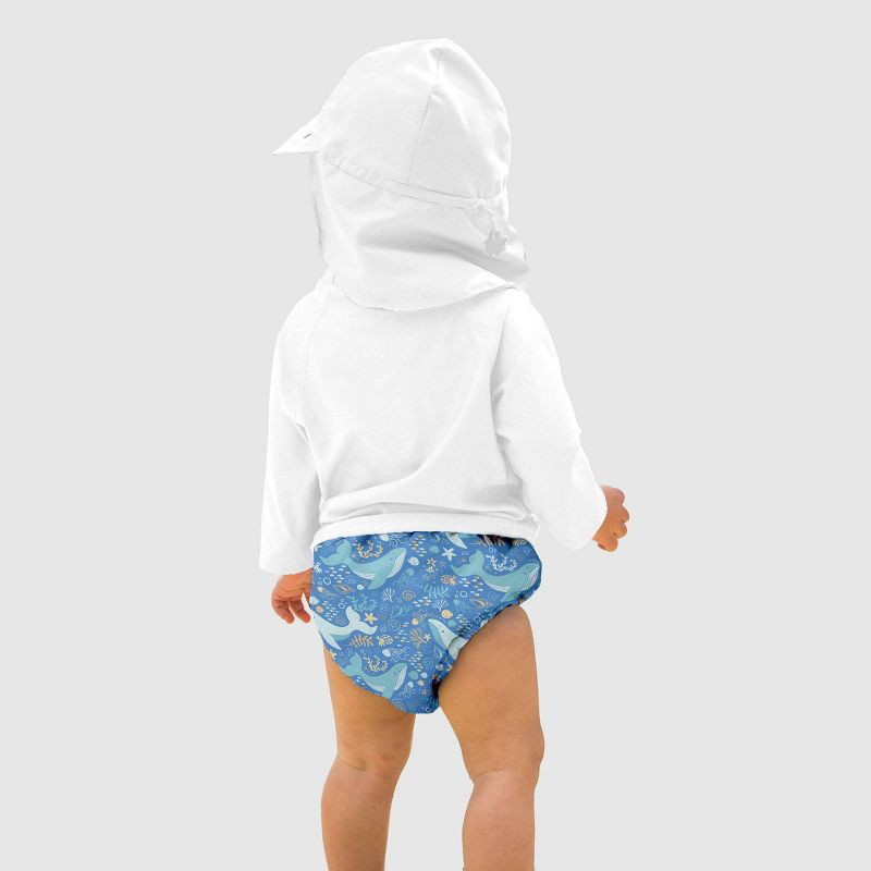 slide 3 of 3, Green Sprouts Baby Eco Pull-up Reusable Swim Diaper Sea Life - Blue 12M, 1 ct