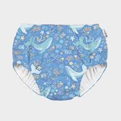 Green Sprouts Baby Eco Pull-up Reusable Swim Diaper Sea Life - Blue 24M