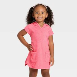 Toddler Girls' Seashell Embossed Swim Cover Up Dress - Cat & Jack™ Pink 5T