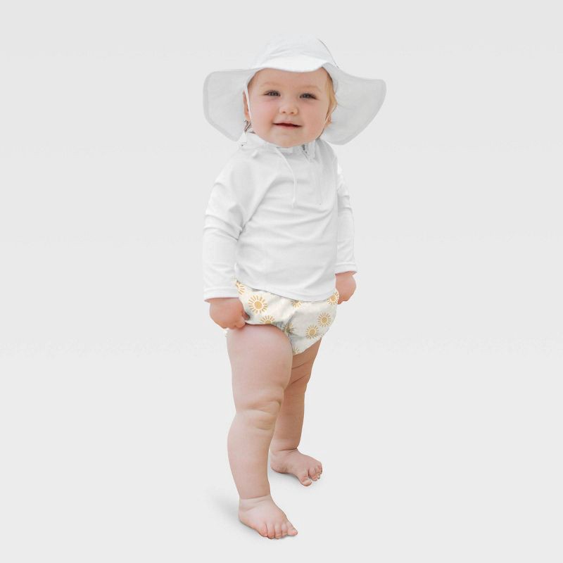 slide 2 of 3, Green Sprouts Baby Eco Pull-up Reusable Swim Diaper Sunshine - Cream 6M, 1 ct