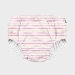 Green Sprouts Baby Eco Pull-up Reusable Swim Diaper Squiggles - Cream/Pink 12M