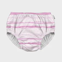 Green Sprouts Baby Eco Pull-up Reusable Swim Diaper Squiggles - Cream/Pink 18M