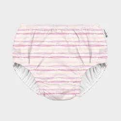 Green Sprouts Baby Eco Pull-up Reusable Swim Diaper Squiggles - Cream/Pink 24M