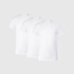 Hanes Men's Cotton Stretch Crewneck Shirt - White L