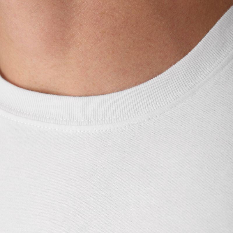 slide 4 of 8, Hanes Men's Cotton Stretch Crewneck Shirt - White XL, 1 ct