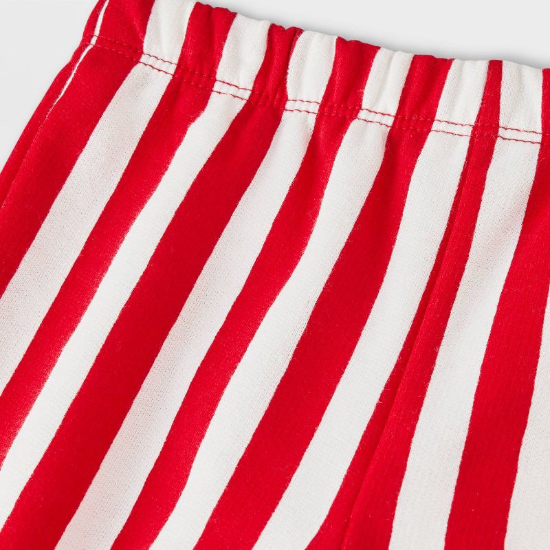 slide 4 of 4, Baby 2pc Christmas Holiday Santa Fleece Sweatshirt and Pull-On Pants Set - Cat & Jack™ Red Newborn, 2 ct