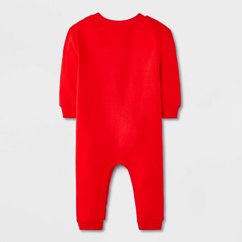 slide 2 of 4, Baby Christmas Holiday Very Merry Sweatshirt Romper - Cat & Jack™ Red 12M, 1 ct