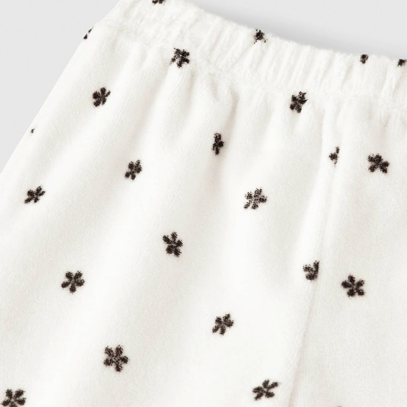 slide 2 of 4, Baby Girls' 2pc Cozy Velour Floral Sweatshirt and Jogger Pants Set - Cat & Jack™ Cream 3-6M, 2 ct