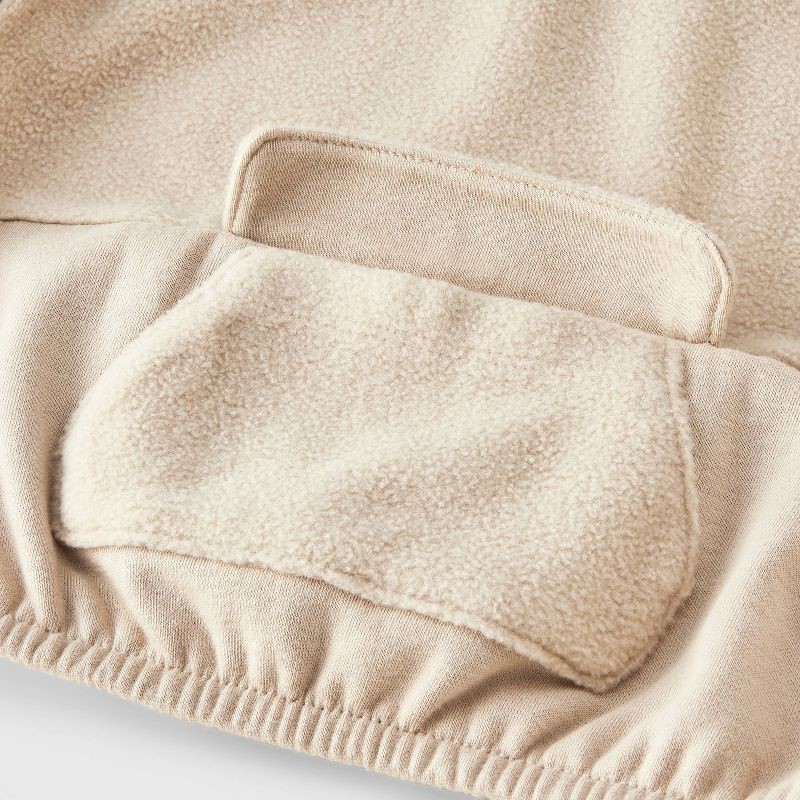 slide 3 of 4, Baby Boys' 2pc Fleece Sweatshirt and Jogger Pants Set - Cat & Jack™ Tan 3-6M, 2 ct