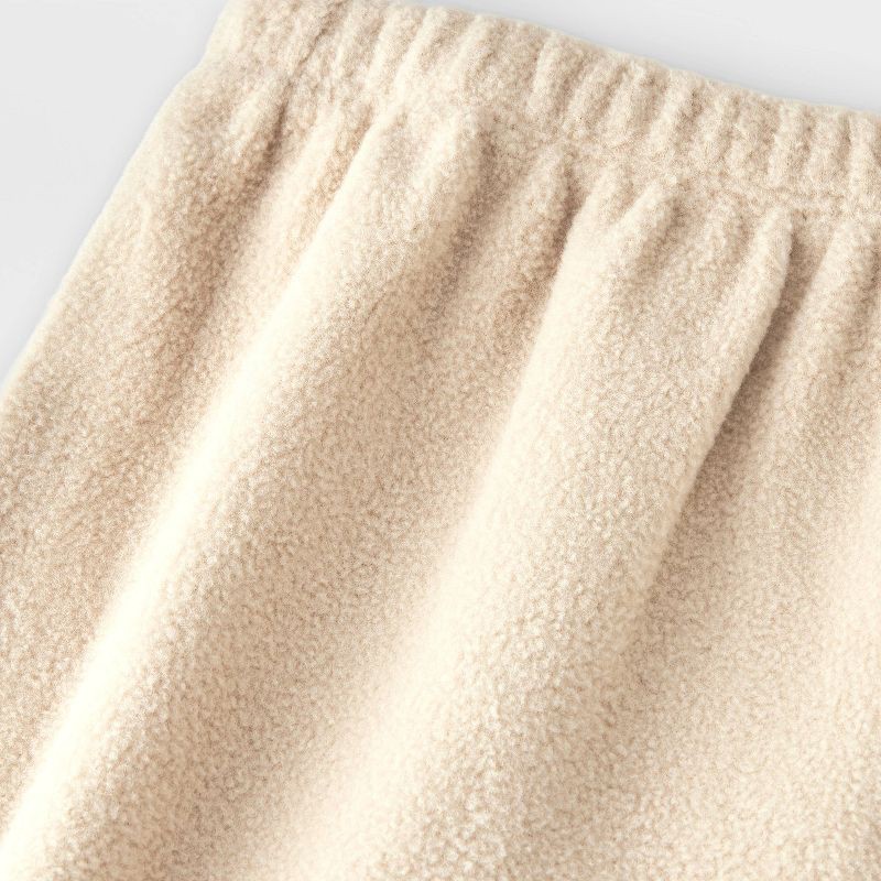 slide 4 of 4, Baby Boys' 2pc Fleece Sweatshirt and Jogger Pants Set - Cat & Jack™ Tan 12M, 2 ct