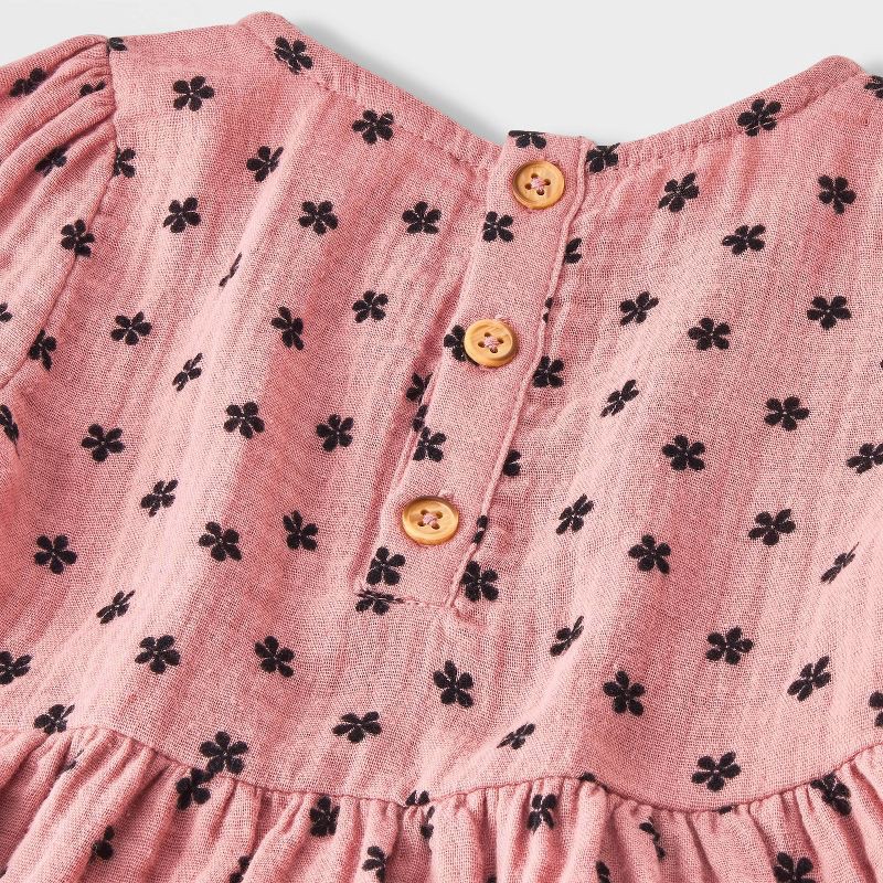 slide 2 of 4, Baby Girls' 2pc Floral Gauze Peplum Shirt and Pants Set - Cat & Jack™ Pink 18M, 2 ct