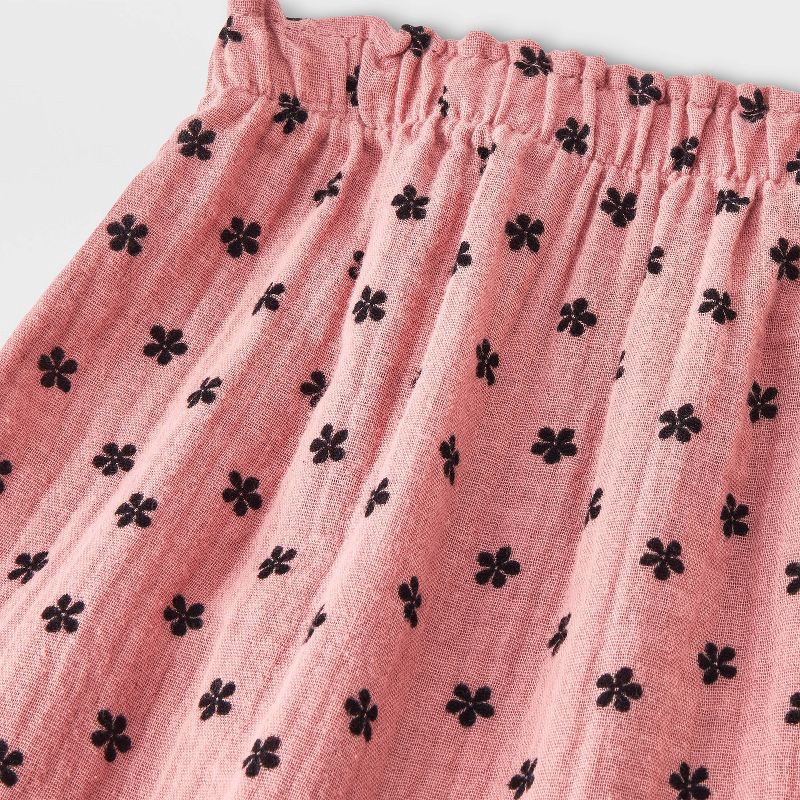 slide 3 of 4, Baby Girls' 2pc Floral Gauze Peplum Shirt and Pants Set - Cat & Jack™ Pink 18M, 2 ct