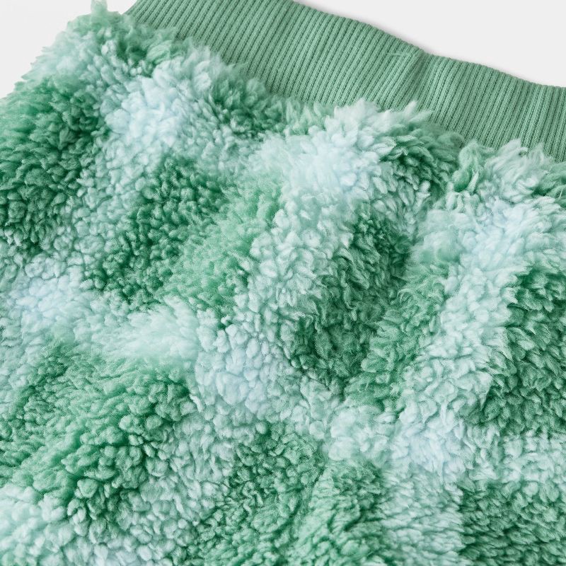 slide 4 of 4, Baby Boys' 2pc Plaid Faux Shearling Sweatshirt and Jogger Pants Set - Cat & Jack™ Green 12M, 2 ct