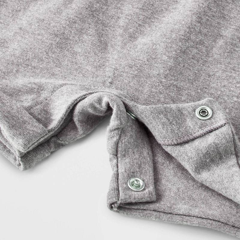 slide 4 of 4, Baby Christmas Holiday Teddy Bear Heart T-Shirt Romper - Cat & Jack™ Gray 12M, 1 ct