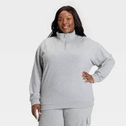 Women's French Terry Pullover Sweatshirt - Ava & Viv™ Heather Gray 3X