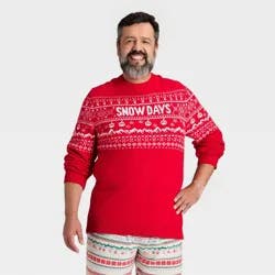 Men's "Snow Days" Fair Isle Holiday Matching Family Sweater - Wondershop™ Red XL