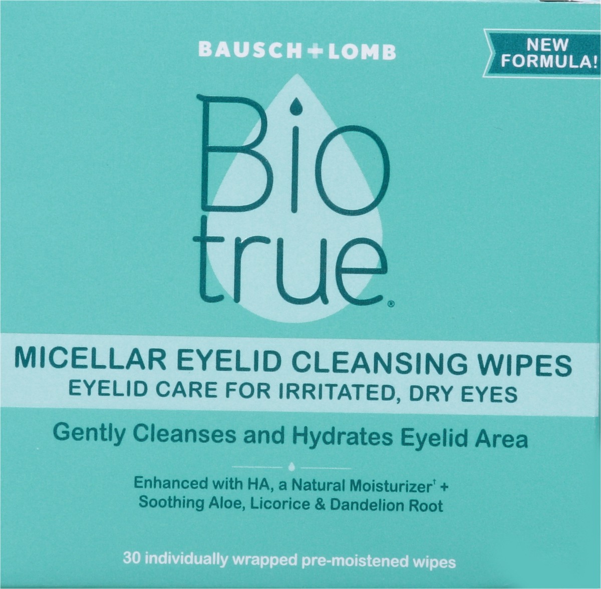 slide 10 of 23, Biotrue Micellar Eyelid Cleansing Wipes 30 ea, 30 ct