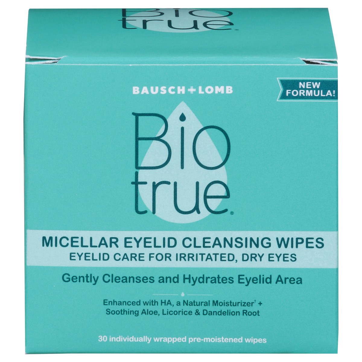 slide 15 of 23, Biotrue Micellar Eyelid Cleansing Wipes 30 ea, 30 ct