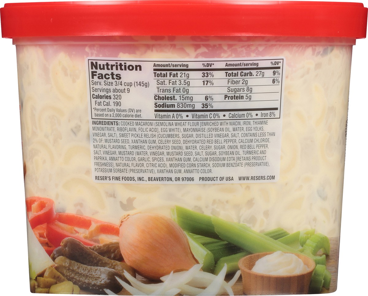 slide 8 of 11, Reser's Macaroni Salad, 3 lb