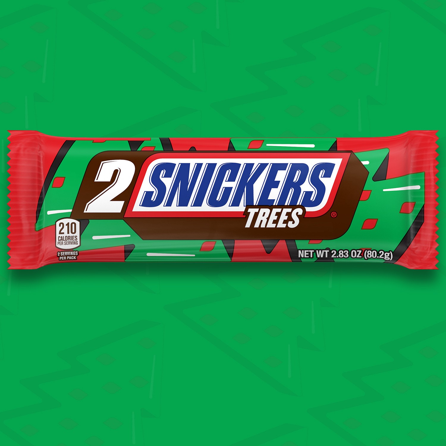 slide 5 of 5, Snickers Share Size Chocolate Christmas Candy Tree, 2.83-Ounce Bar, 2.83 oz