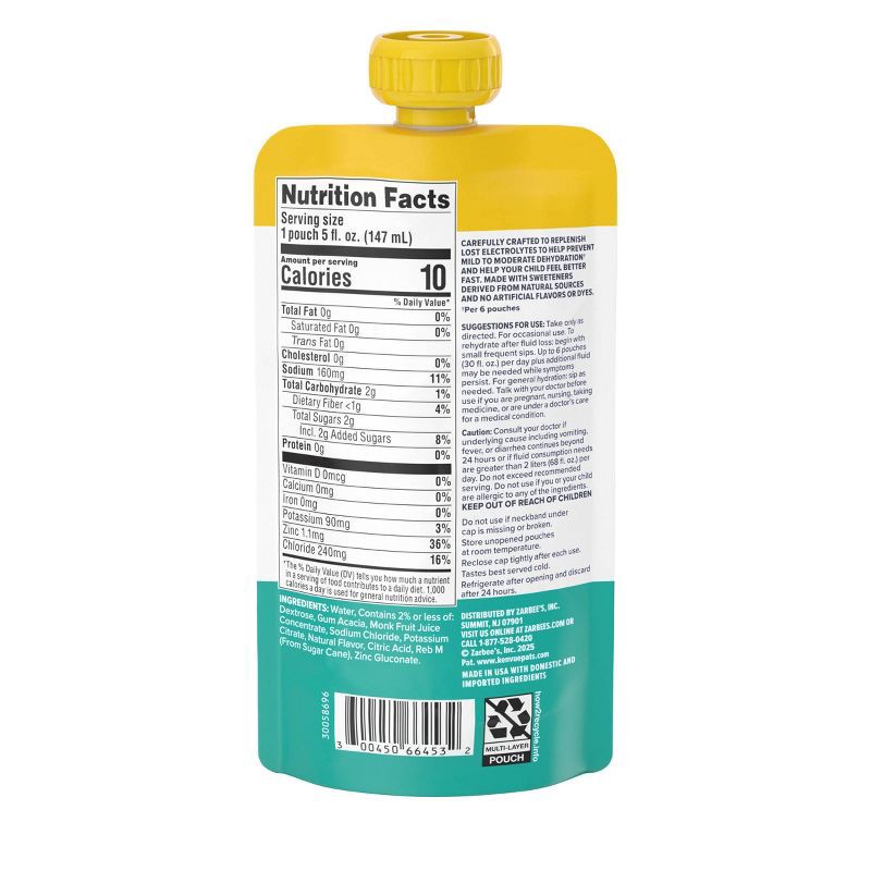 slide 13 of 14, Zarbee's Triple Action Liquid Hydration Pouches - Strawberry Lemonade - 5 fl oz/3ct, 5 fl oz, 3 ct