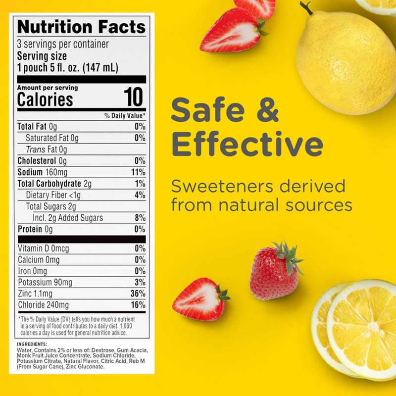 slide 7 of 12, Zarbee's Triple Action Liquid Hydration Pouches - Strawberry Lemonade - 5 fl oz/3ct, 5 fl oz, 3 ct