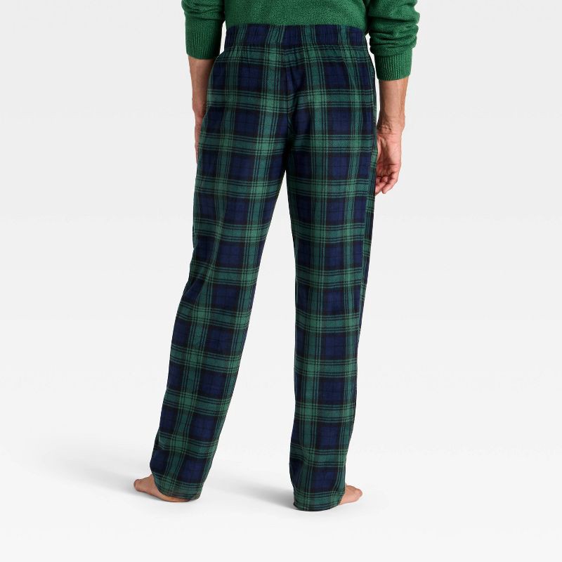 slide 2 of 4, Men's Plaid Microfleece Holiday Matching Family Pajama Pants - Wondershop™ Navy Blue XXL, 1 ct