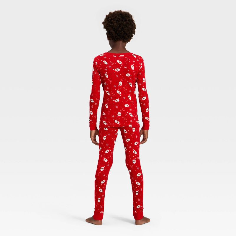 slide 2 of 5, Kids' Ribbed Long Sleeve Shirt and Pants Holiday Matching Family Pajama Set - Wondershop™ Red 14, 1 ct