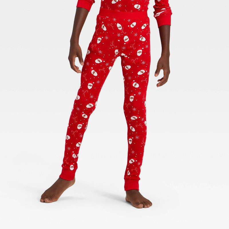 slide 4 of 5, Kids' Ribbed Long Sleeve Shirt and Pants Holiday Matching Family Pajama Set - Wondershop™ Red 14, 1 ct