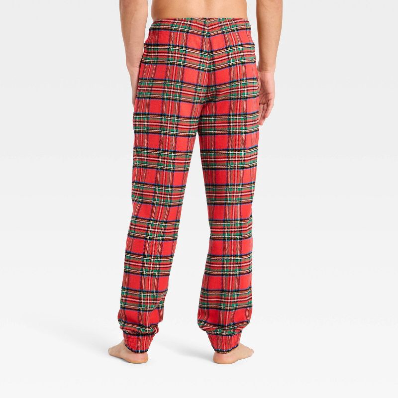 slide 2 of 3, Men's Flannel Pajama Pants - Goodfellow & Co™ Red Plaid L, 1 ct
