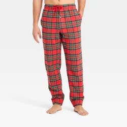 Men's Flannel Pajama Pants - Goodfellow & Co™ Red Plaid L