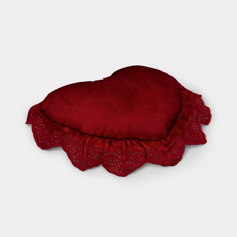 slide 3 of 4, Valentine's Day Ruffled Heart Pillow - Threshold™, 1 ct