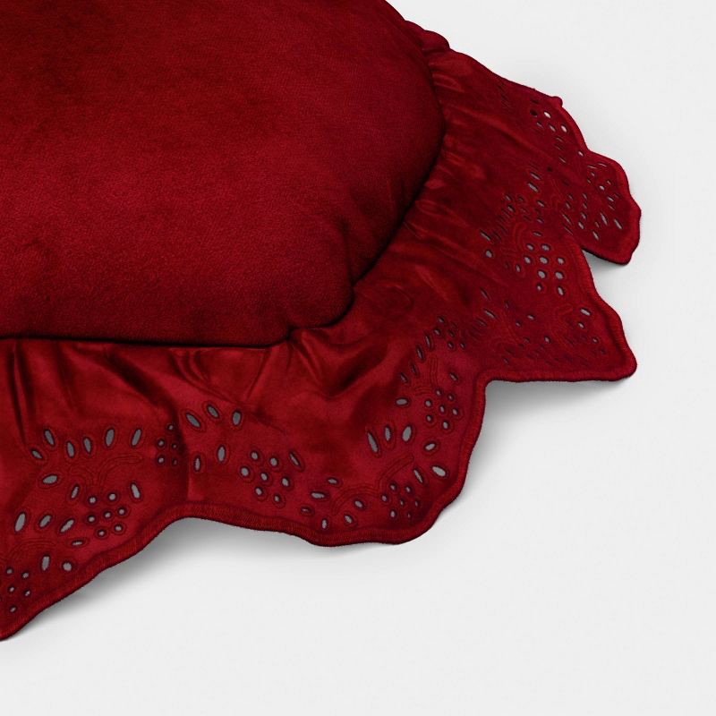 slide 4 of 4, Valentine's Day Ruffled Heart Pillow - Threshold™, 1 ct